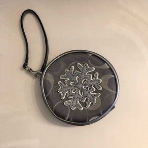 Coach snowflake silver Change purse
